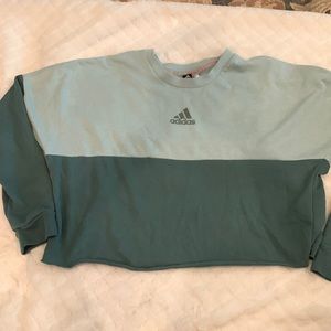 Color block Adidas long sleeve pullover